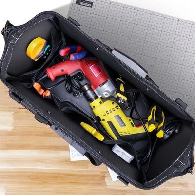 Heavy Duty Waterproof Tool Bag Tas Peralatan Pemeliharaan Disesuaikan Sedang Lembut