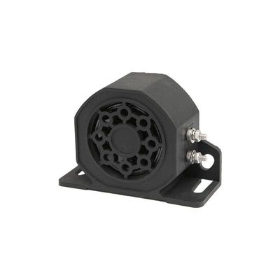 12V - 24V Car Reverse Horn IP67 Truck Reversing Alarm Hitam Dengan Bracket Pemasangan Baja Ringan