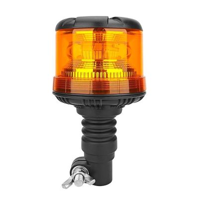 R65 Lampu Beacon LED Berputar 10V - 36V Lampu Peringatan Darurat Kendaraan Tipe tiang fleksibel