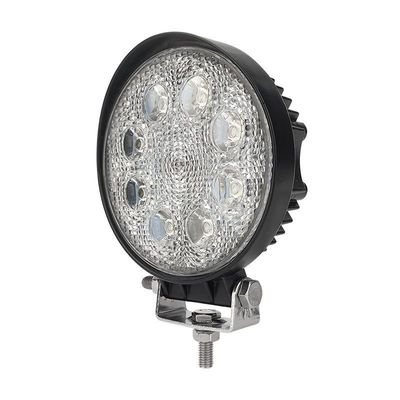 Lampu Kerja LED Bulat Lampu Bantu LED Waterproof 24W Dengan Rumah Aluminium Diecast