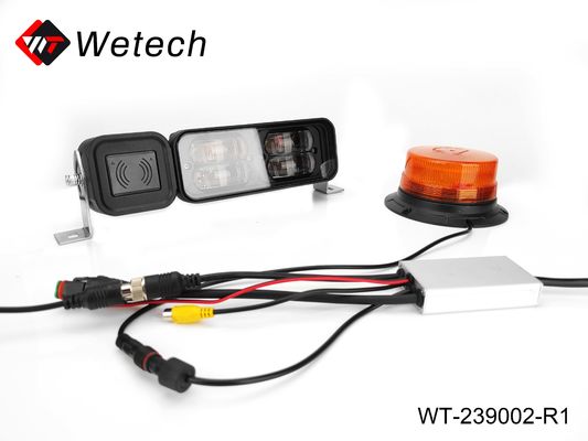 Lampu Peringatan Keselamatan Pemantauan Pejalan Kaki AI Forklift Deteksi Jarak Titik Buta Sistem Tabrakan