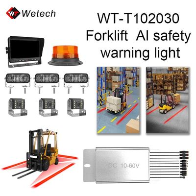 Lampu Zona Merah Forklift AI IP67 Lampu Keselamatan Merah 10V - 80V Untuk Forklift