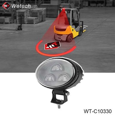 IP67 Forklift Arc Light 30W Fork Truck Lampu 10V - 80V Untuk Keamanan Pejalan kaki Dan Zona Forklift
