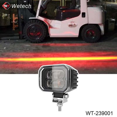 10V - 80V Forklift Lampu Zona Merah 30W LED Lampu Keamanan Forklift Dengan Bracket Baja Rinsless