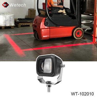 10V - 80V Forklift Lampu Zona Merah 10W Lampu Forklift Biru Dengan Rumah Aluminium Diecast