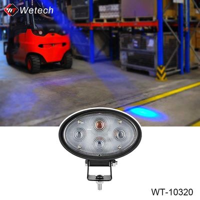 20W Forklift Blue Spot Light 10V - 80V Forklift Blue Spotlight Dengan Peringatan Zona Keselamatan Tabrakan