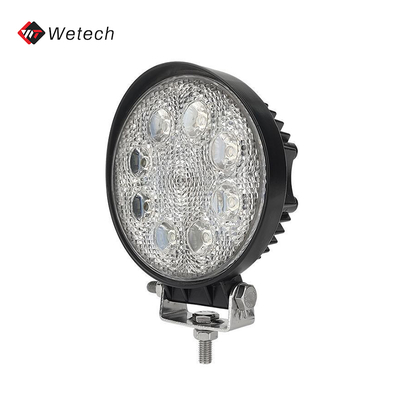 Lampu Kerja LED Bulat Lampu Bantu LED Waterproof 24W Dengan Rumah Aluminium Diecast